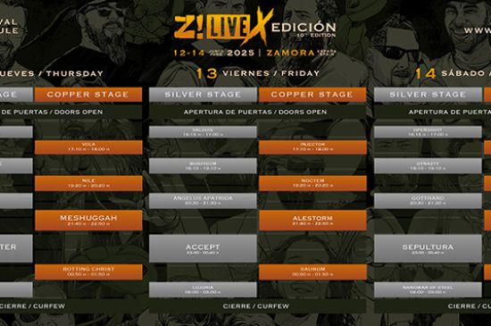 Z! LIVE 2025 HORARIOS